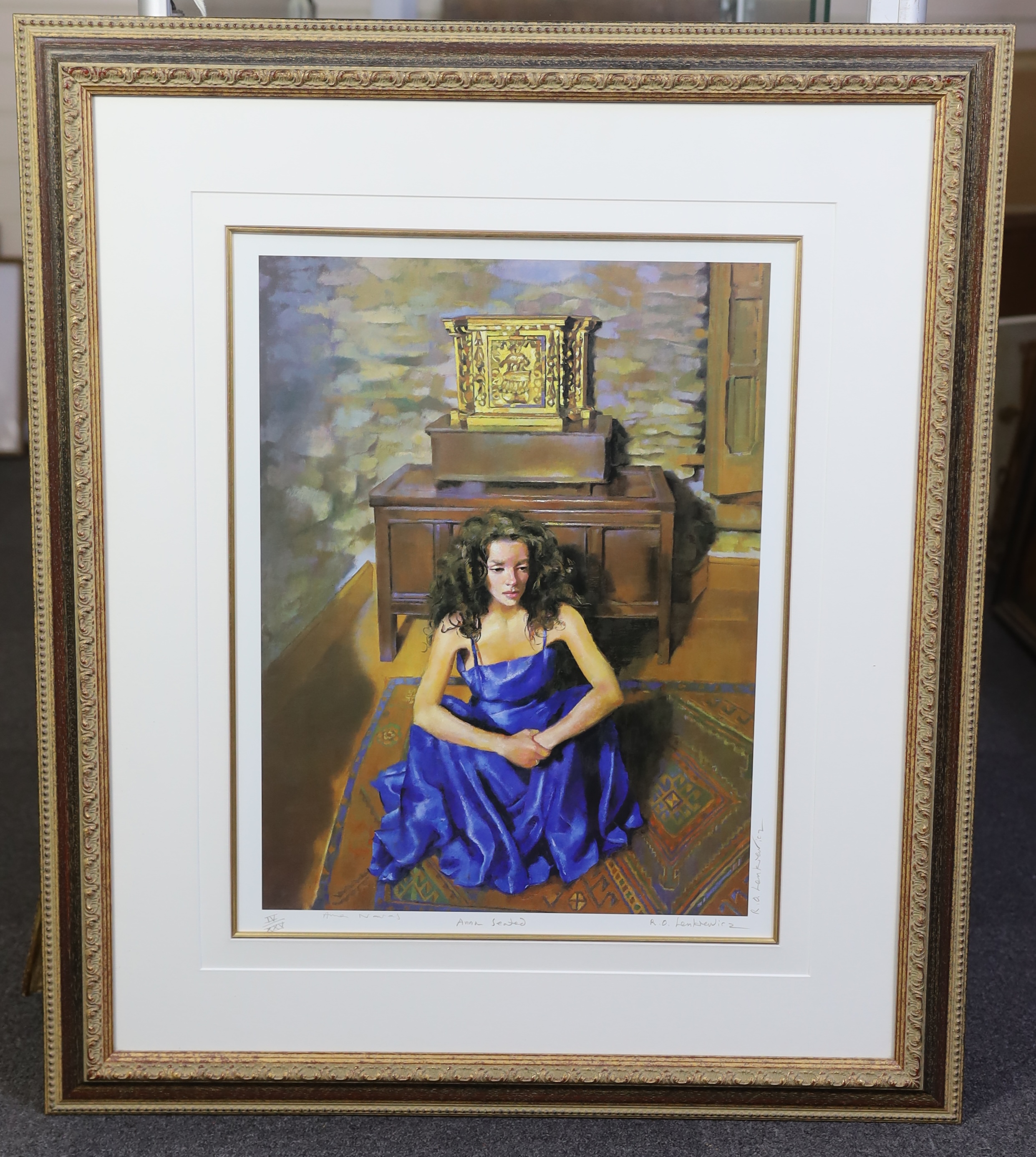 Robert Lenkiewicz (1941-2002), artist proof lithograph, 'Anna seated' (Millenium Edition), no.1V/XXV signed in pencil, titled and inscribed Anna Navas, 52 x 39cm. Condition - good